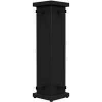 SelectSpace 10" x 10" x 36" Stock Black Corner Planter with Circle Top Cut-Out