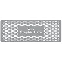 SelectSpace 7' Customizable Stock Gray Hexagonal Pattern Graphic Partition Panel