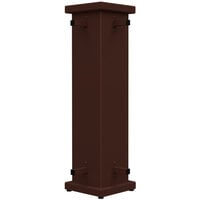 SelectSpace 10" x 10" x 36" Brown Corner Planter with Circle Top Cut-Out