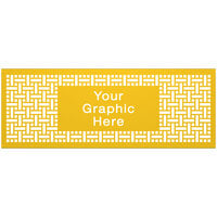 SelectSpace 7' Customizable Bright Yellow Square Weave Pattern Graphic Partition Panel