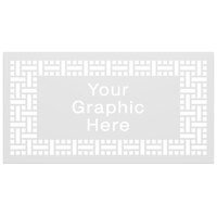 SelectSpace 5' Customizable White Square Weave Pattern Graphic Partition Panel