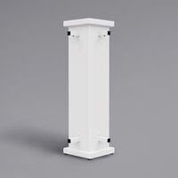 SelectSpace 10" x 10" x 36" White Corner Planter with Circle Top Cut-Out