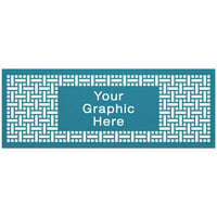 SelectSpace 7' Customizable Teal Square Weave Pattern Graphic Partition Panel
