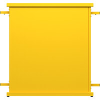 SelectSpace 32" x 10" x 36" Bright Yellow Straight Stand Planter with Circle Top Cut-Outs
