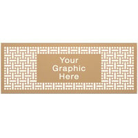 SelectSpace 7' Customizable Sand Square Weave Pattern Graphic Partition Panel