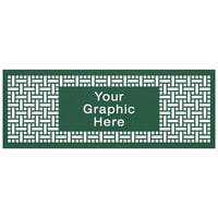 SelectSpace 7' Customizable Forest Green Square Weave Pattern Graphic Partition Panel