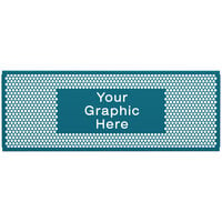 SelectSpace 7' Customizable Teal Circle Pattern Graphic Partition Panel