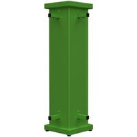 SelectSpace 10" x 10" x 36" Green Corner Planter with Square Top Cut-Out