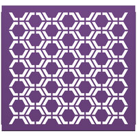SelectSpace 3' Purple Hexagonal Pattern Partition Panel