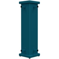 SelectSpace 10" x 10" x 36" Teal Corner Planter with Circle Top Cut-Out
