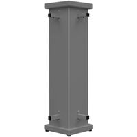 SelectSpace 10" x 10" x 36" Stock Gray Corner Planter with Circle Top Cut-Out