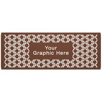 SelectSpace 7' Customizable Brown Hexagonal Pattern Graphic Partition Panel