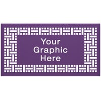 SelectSpace 5' Customizable Purple Square Weave Pattern Graphic Partition Panel