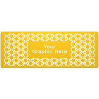SelectSpace 7' Customizable Bright Yellow Hexagonal Pattern Graphic Partition Panel