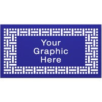SelectSpace 5' Customizable Royal Blue Square Weave Pattern Graphic Partition Panel