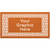 SelectSpace 5' Customizable Burnt Orange Square Weave Pattern Graphic Partition Panel