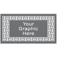 SelectSpace 5' Customizable Stock Gray Square Weave Pattern Graphic Partition Panel