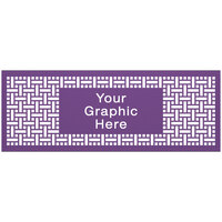 SelectSpace 7' Customizable Purple Square Weave Pattern Graphic Partition Panel