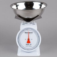 Cardinal Detecto T50B 50 lb. Mechanical Portion Control Dial Scale with SS Bowl / Folded Platform Edges