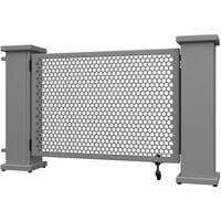 SelectSpace 62" x 10" x 34" Stock Gray Circle Pattern Gate with Straight and Corner Planter Stands