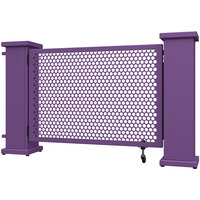 SelectSpace 62" x 10" x 34" Purple Circle Pattern Gate with Straight and Corner Planter Stands