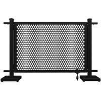 SelectSpace 56" x 10" x 34" Stock Black Circle Pattern Gate with Straight Stands