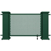 SelectSpace 62" x 10" x 34" Forest Green Circle Pattern Gate with Straight Planter Stands