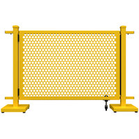 SelectSpace 56" x 10" x 34" Bright Yellow Circle Pattern Gate with Straight Stands