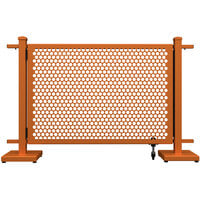 SelectSpace 56" x 10" x 34" Burnt Orange Circle Pattern Gate with Straight Stands