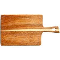 Acopa 12 1/2" x 9 1/4" Acacia Wood Serving Board with 5" Handle