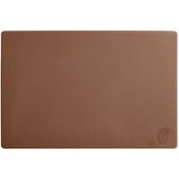 Choice 18" x 12" x 1/2" Brown Polyethylene Cutting Board