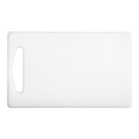 Choice 10" x 6" x 3/8" White Polyethylene Cutting Board
