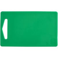 Choice 10" x 6" x 3/8" Green Polyethylene Cutting Board