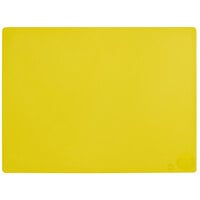 Choice 20" x 15" x 1/2" Yellow Polyethylene Cutting Board