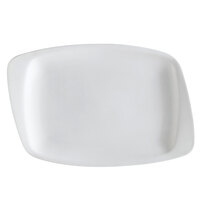 CAC WH-13 White Pearl 11 3/4" New Bone White Porcelain Platter - 12/Case