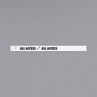 Carnival King White "ALL ACCESS" Disposable Tyvek® Wristband 3/4" x 10" - 500/Bag
