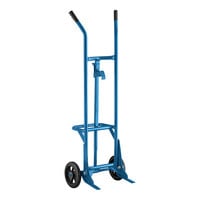 Lavex 1,000 lb. Heavy-Duty Steel Drum Truck with 10" Iron Casters