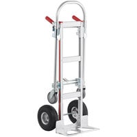 Lavex 750 lb. 2-in-1 Convertible Hand Truck with Pneumatic Wheels
