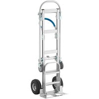 Lavex 750 lb. 2-in-1 Convertible Hand Truck with Nose Plate and Pneumatic Wheels