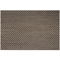 Front of the House Metroweave 17 1/2" x 11 3/4" Copper Large Basketweave Woven Vinyl Rectangle Placemat / Liner - 12/Pack