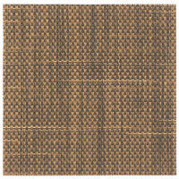 Front of the House 4" Square Copper Mesh Metroweave Woven Vinyl Coaster - 12/Pack