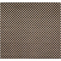 Front of the House Metroweave 14" x 13" Copper Large Basketweave Woven Vinyl Rectangle Placemat - 12/Pack