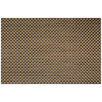 Front of the House Metroweave 18 1/4" x 12" Copper Large Basketweave Woven Vinyl Rectangle Placemat / Liner - 12/Pack