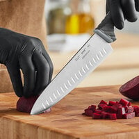 Schraf 8 inch Granton Edge Chef Knife with TPRgrip Handle