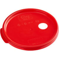 Choice Round Red Lid for 4 Qt. Pump Dispenser