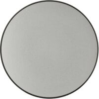 Acopa Apollo 9 1/2" Matte Grey and Black Coupe Melamine Plate - 12/Pack