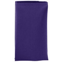 Intedge Purple 65/35 Polycotton Blend Cloth Napkins, 20" x 20" - 12/Pack