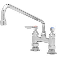 T&S B-2283-065X Deck Mounted Faucet with 18" Swing Nozzle, 4" Adjustable Centers, 17.9 GPM Stream Regulator Outlet, Eterna Cartridges, and Lever Handles
