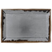 Dudson Harvest 11 1/4" x 7 1/2" Grey Rectangular China Platter by Arc Cardinal - 6/Case