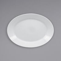 RAK Porcelain Access Polaris 12 3/5" x 9 1/4" Wide Rim Oval Deep Plate - 6/Case